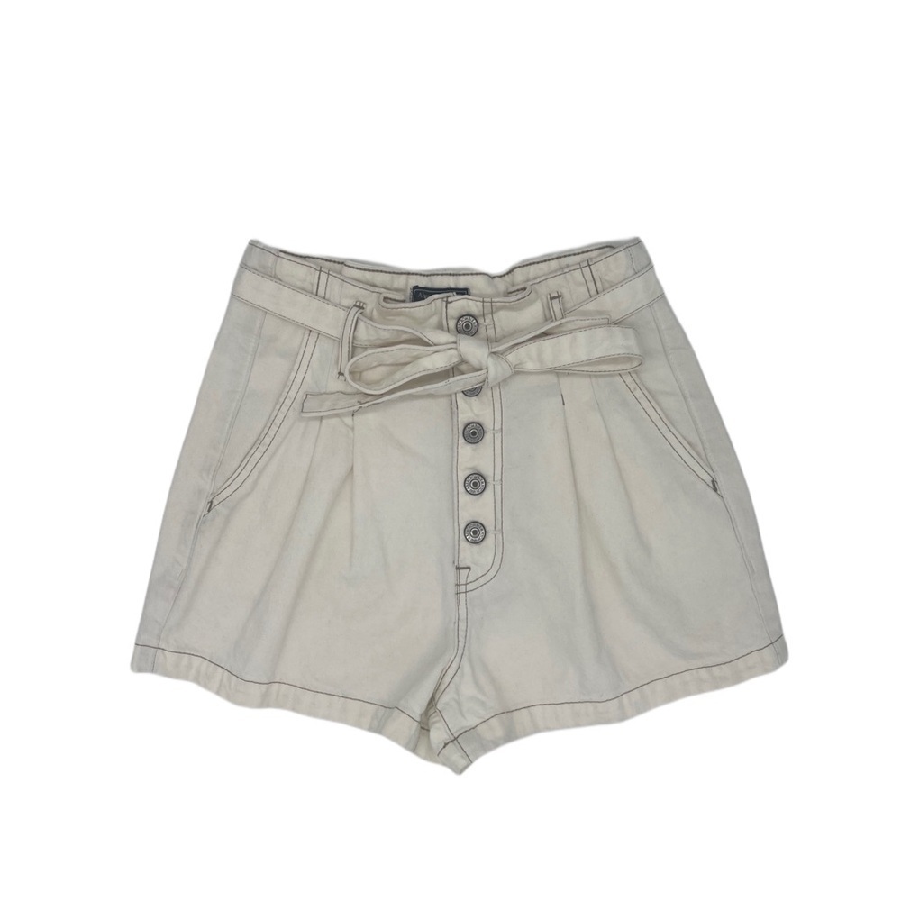 Abercrombie & Fitch Women’s Natural Rise Belted Cotton Shorts Size 0/25